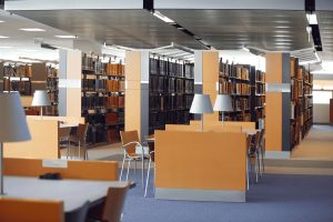 The interior of a library